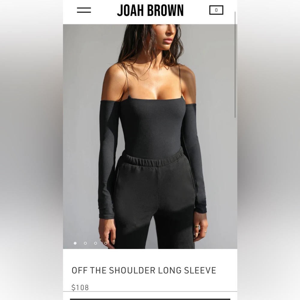 Joah Brown Off Shoulder Top S/M